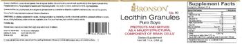 Bronson Lecithin Granules Pure Soya - supplement