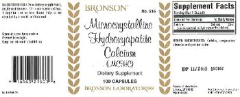 Bronson Laboratories Microcrystalline Hydroxyapatite Calcium (MCHC) - supplement