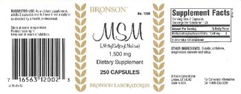 Bronson MSM (MethylSulfonylMethane) 1,500 mg - supplement