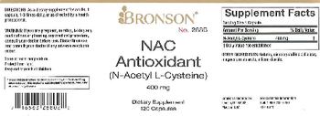 Bronson NAC Antioxidant (N-Acetyl L-Cysteine) 400 mg - supplement