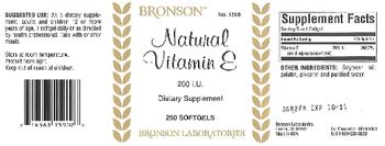 Bronson Natural Vitamin E 200 IU - supplement