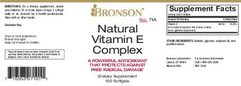 Bronson Natural Vitamin E Complex - supplement