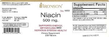 Bronson Laboratories Niacin 500 mg - supplement