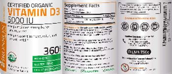 Bronson Nutrition Certified Organic Vitamin D3 5000 IU - supplement