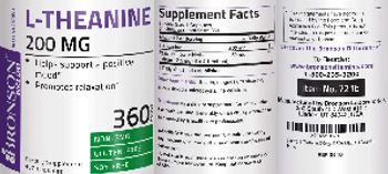 Bronson Nutrition L-Theanine 200 mg - supplement