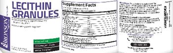 Bronson Nutrition Lecithin Granules - supplement
