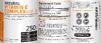 Bronson Nutrition Natural Vitamin E Complex - supplement