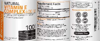 Bronson Nutrition Natural Vitamin E Complex - supplement