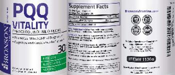 Bronson Nutrition PQQ Vitality - supplement