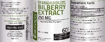 Bronson Nutrition Standardized Bilberry Extract 250 mg - supplement