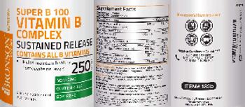 Bronson Nutrition Super B 100 Vitamin B Complex Sustained Release - supplement