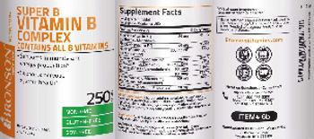Bronson Nutrition Super B Vitamin B Complex - supplement