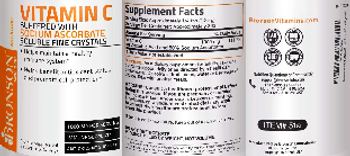 Bronson Nutrition Vitamin C Buffered With Sodium Ascorbate Soluble Fine Crystals 1000 mg - supplement