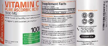 Bronson Nutrition Vitamin C Pure Ascorbic Acid 1000 mg - supplement