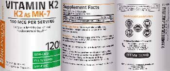 Bronson Nutrition Vitamin K2 100 mcg - supplement