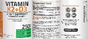 Bronson Nutrition Vitamin K2+D3 - supplement