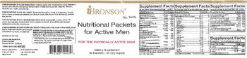 Bronson Nutritional Packets For Active Men Light Yellow Oval Tablet Amino Acid - 