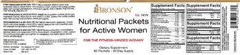 Bronson Nutritional Packets for Active Women Nutritional Packets for Active Women White Mineral - supplement