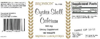Bronson Oyster Shell Calcium 500 mg - supplement