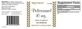 Bronson Policosanol 10 mg - supplement