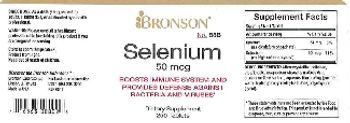 Bronson Selenium 50 mcg - supplement