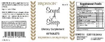 Bronson Sound A Sleep - supplement