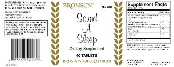 Bronson Sound A Sleep - supplement