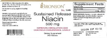 Bronson Sustained Release Niacin 500 mg - supplement