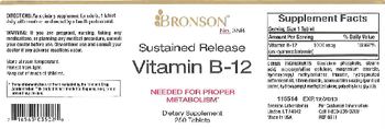 Bronson Sustained Release Vitamin B-12 - supplement