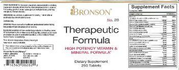 Bronson Therapeutic Formula High Potency Vitamin & Mineral Formula - supplement