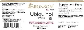Bronson Ubiquinol 50 mg - supplement