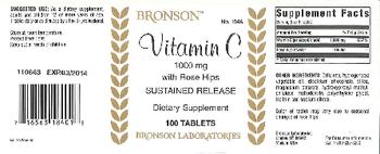 Bronson Laboratories Vitamin C 1000 mg With Rose Hips Sustained Release - supplement