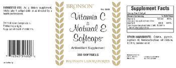 Bronson Vitamin C & Natural E Softcaps - antioxidant suppplement