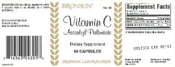 Bronson Vitamin C Ascorbyl Palmitate - supplement