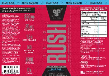 BSN Endo Rush Blue Raz - supplement