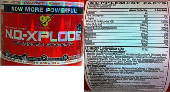 BSN N.O.-Xplode 2.0 Advanced Strength Fruit Punch - supplement