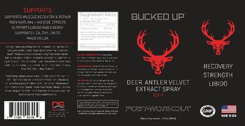 Bucked Up Deer Antler Velvet Extract Spray IGF-1 - supplement