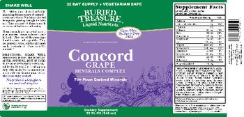 Buried Treasure Concord Grape - supplement