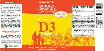 Burried Treasure Liquid Nutrients D3 With K2 - supplement