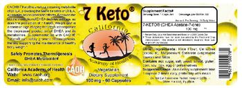 California Academy Of Health 7 Keto - supplement