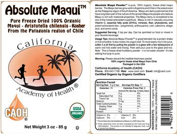 California Academy Of Health Absolute Maqui - 