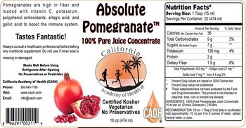 California Academy Of Health Absolute Pomegranate - 