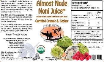 California Academy Of Health Almost Nude Noni Juice - therapy juice drink