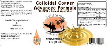 California Academy Of Health Colloidal Copper 30 PPM Advanced Formula - supplement