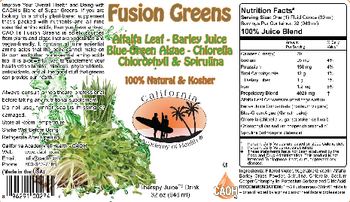 California Academy Of Health Fusion Greens - supplement