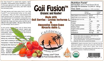 California Academy Of Health Goji Fusion - supplement