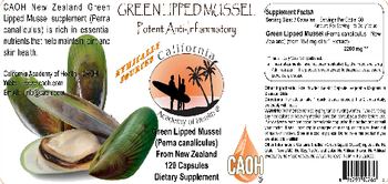 California Academy Of Health Green Lipped Mussel - supplement