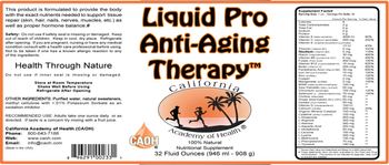 California Academy Of Health Liquid Pro Anti-Aging Therapy - nutritional supplement