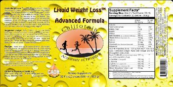 California Academy Of Health Liquid Weight Loss Advanced Formula - supplement
