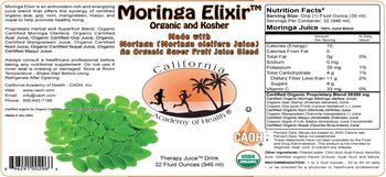 California Academy Of Health Moringa Elixir - supplement